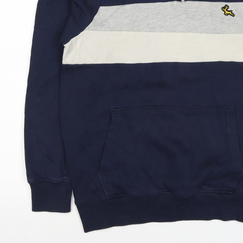 F&F Men’s Multicoloured M 1/4 Zip Colour Block Deer Sweatshirt