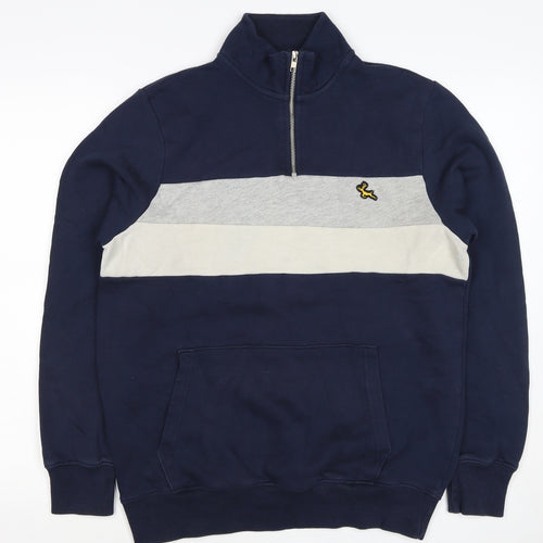 F&F Men’s Multicoloured M 1/4 Zip Colour Block Deer Sweatshirt