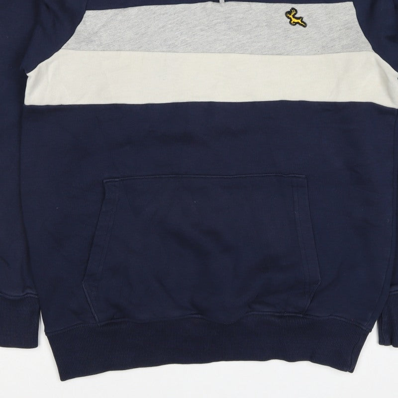 F&F Men’s Multicoloured M 1/4 Zip Colour Block Deer Sweatshirt