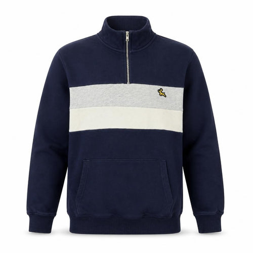 F&F Men’s Multicoloured M 1/4 Zip Colour Block Deer Sweatshirt