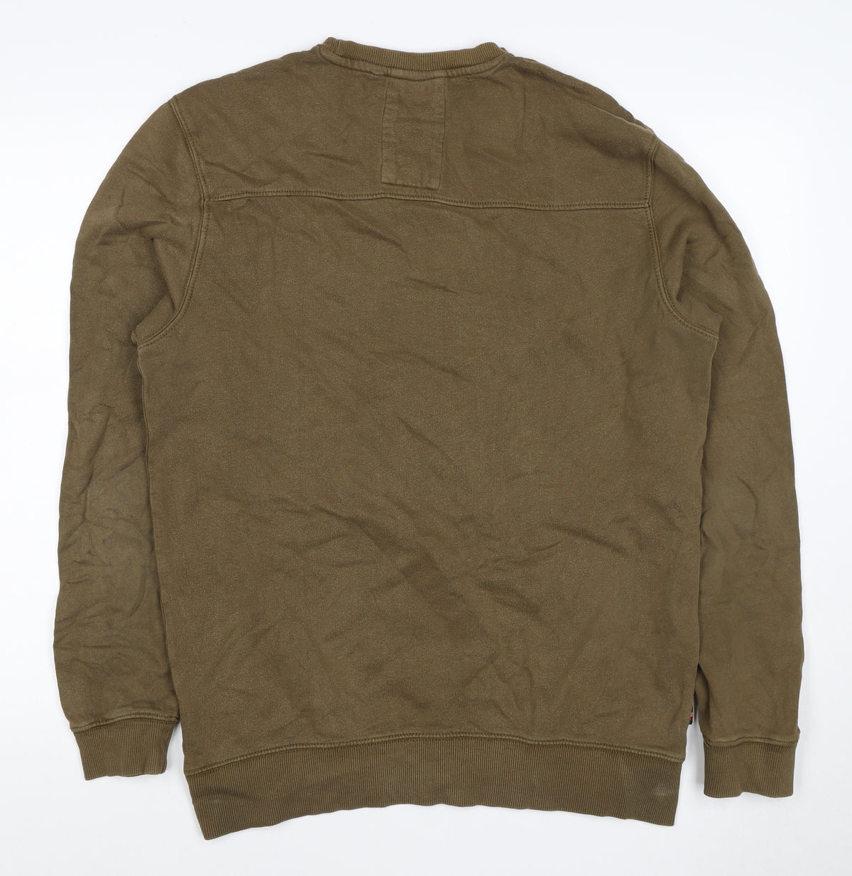 Luke Sport Men’s Brown L Crew Neck Cotton Logo Pullover Sweatshirt