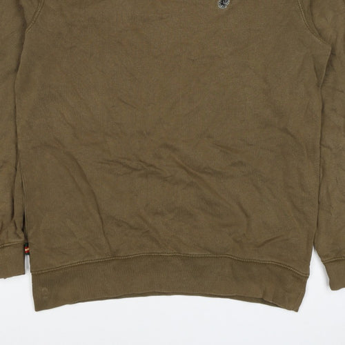 Luke Sport Men’s Brown L Crew Neck Cotton Logo Pullover Sweatshirt