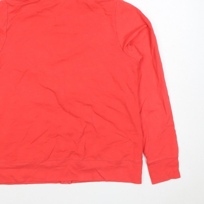M&S Goodmove Women’s Red Size 8 Full Zip Hooded Sports Hoodie