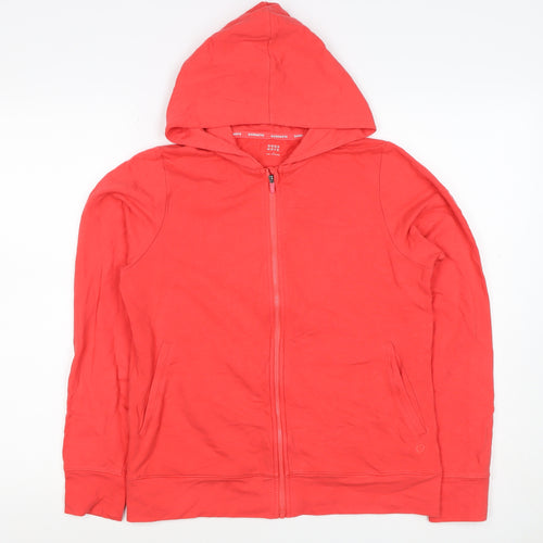 M&S Goodmove Women’s Red Size 8 Full Zip Hooded Sports Hoodie