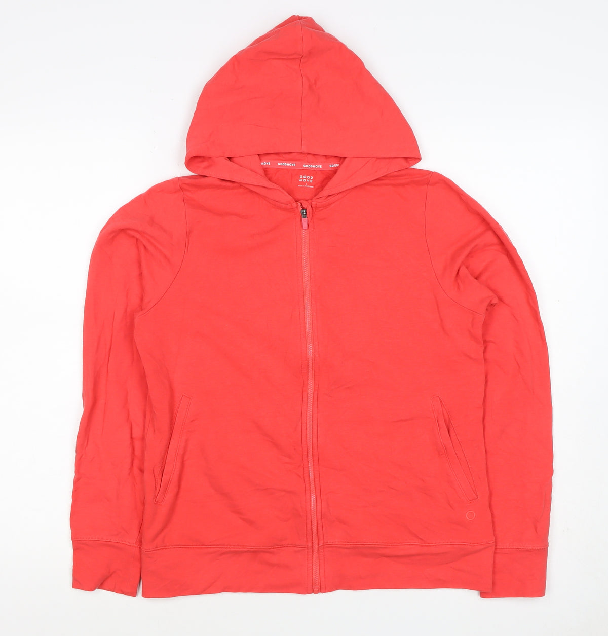 M&S Goodmove Women’s Red Size 8 Full Zip Hooded Sports Hoodie