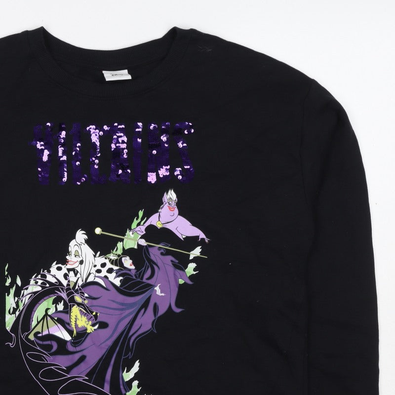 Additional view of Disney TU Women’s Black UK 12 Pullover Sweatshirt Sequin Villains