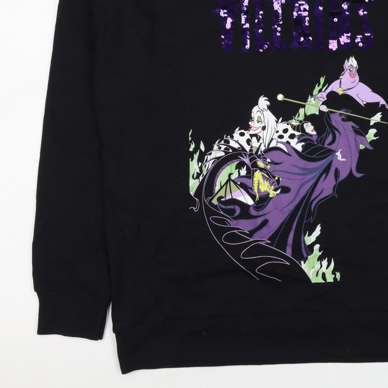 Additional view of Disney TU Women’s Black UK 12 Pullover Sweatshirt Sequin Villains