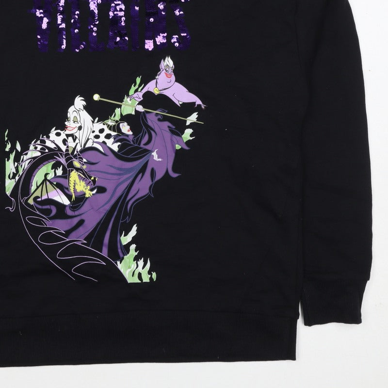 Additional view of Disney TU Women’s Black UK 12 Pullover Sweatshirt Sequin Villains