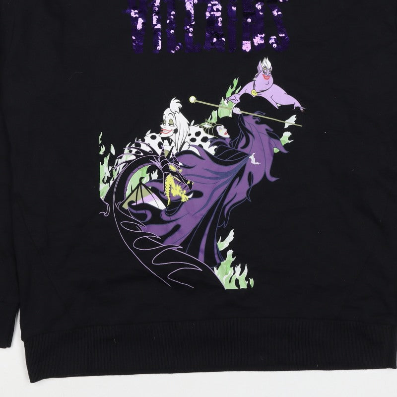 Additional view of Disney TU Women’s Black UK 12 Pullover Sweatshirt Sequin Villains