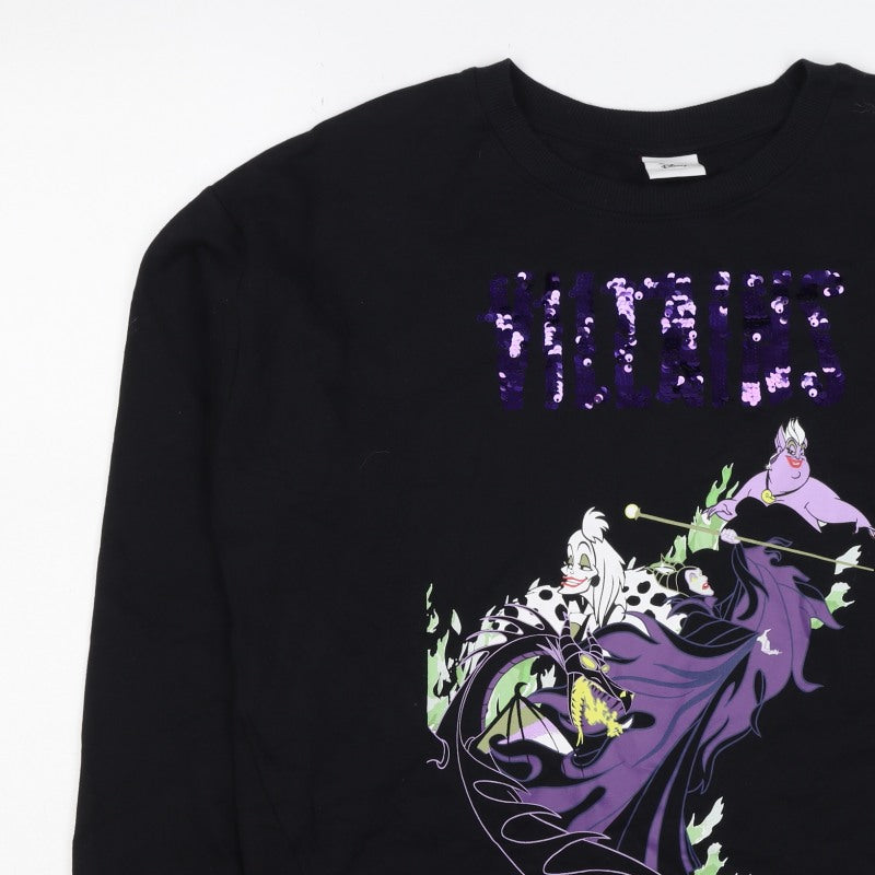 Additional view of Disney TU Women’s Black UK 12 Pullover Sweatshirt Sequin Villains