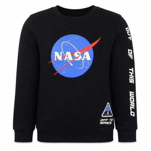 Marks and Spencer Boys Black NASA Graphic Pullover Sweatshirt 11-12 Years