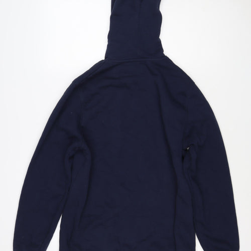 Jacamo Men’s Blue L Pullover Hoodie Cotton Blend Kangaroo Pocket