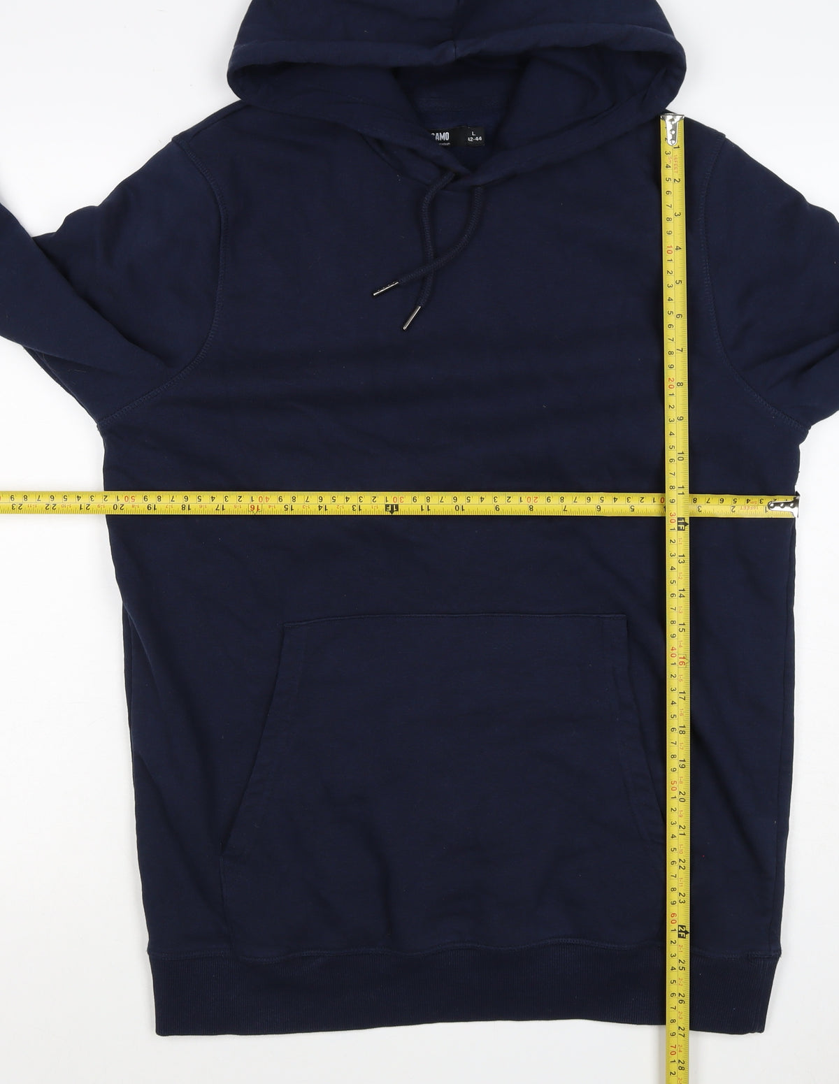 Jacamo Men’s Blue L Pullover Hoodie Cotton Blend Kangaroo Pocket
