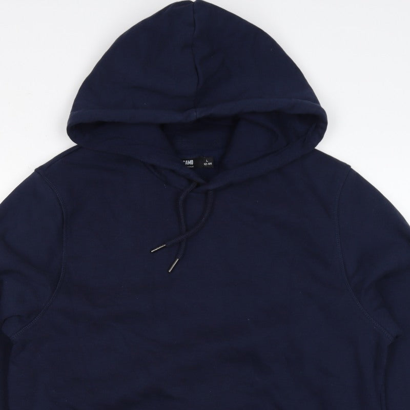 Jacamo Men’s Blue L Pullover Hoodie Cotton Blend Kangaroo Pocket