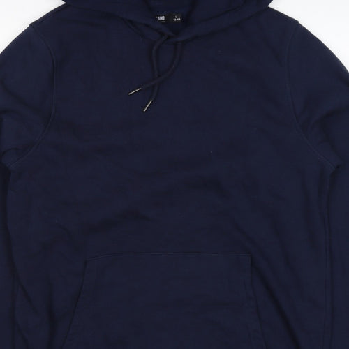 Jacamo Men’s Blue L Pullover Hoodie Cotton Blend Kangaroo Pocket