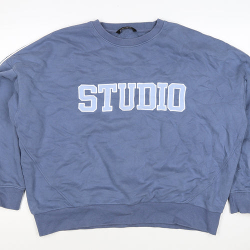 Active UK Women’s Blue Studio Graphic Crew Neck Sweatshirt L