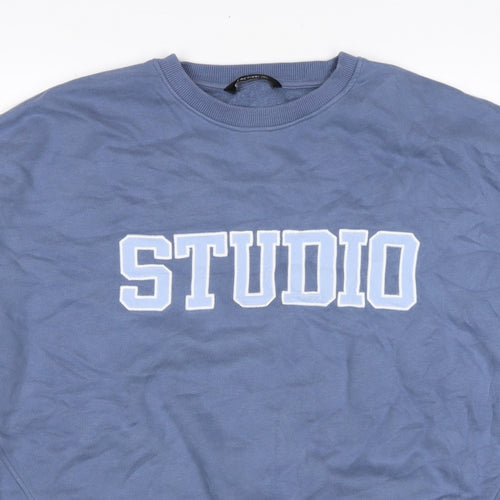 Active UK Women’s Blue Studio Graphic Crew Neck Sweatshirt L