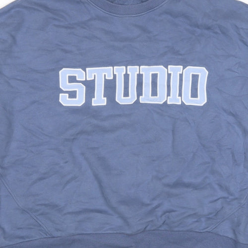 Active UK Women’s Blue Studio Graphic Crew Neck Sweatshirt L