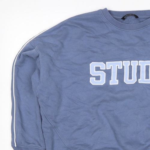 Active UK Women’s Blue Studio Graphic Crew Neck Sweatshirt L