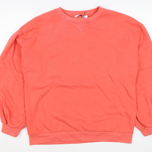 b.young Women’s Pink S Pullover Sweatshirt Balloon Sleeve