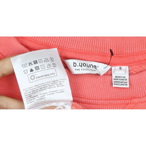 b.young Women’s Pink S Pullover Sweatshirt Balloon Sleeve