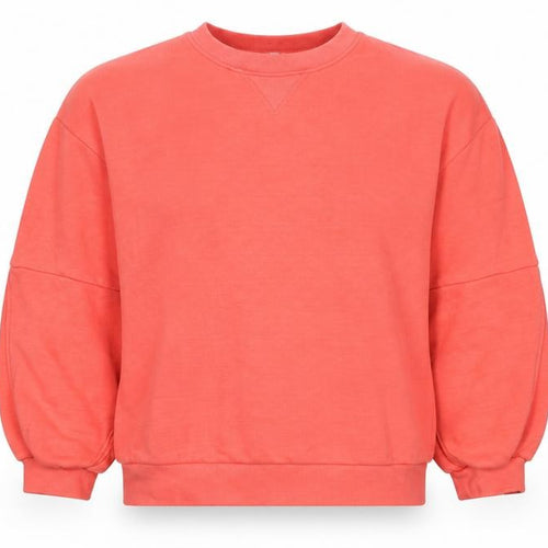 b.young Women’s Pink S Pullover Sweatshirt Balloon Sleeve