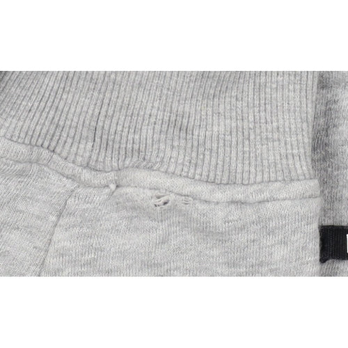 Bench Men's Grey Size S Full Zip Logo Hooded Fleece Hoodie