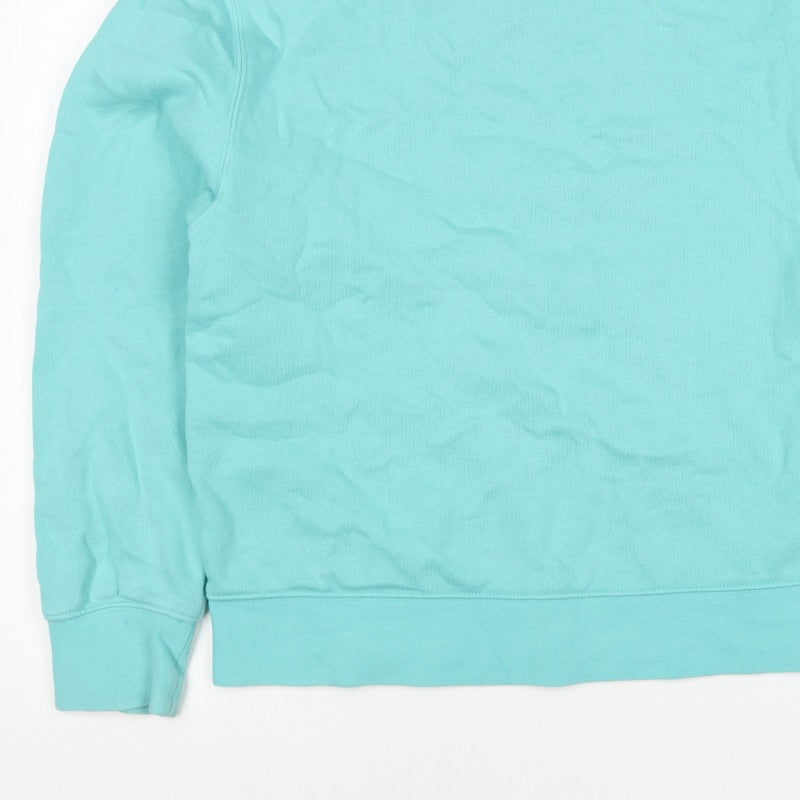 Additional view of Topman Men's Blue S Pullover Crew Neck Cotton Blend Sweatshirt