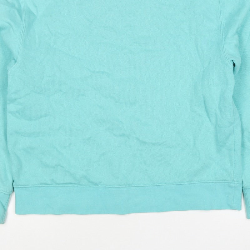 Additional view of Topman Men's Blue S Pullover Crew Neck Cotton Blend Sweatshirt