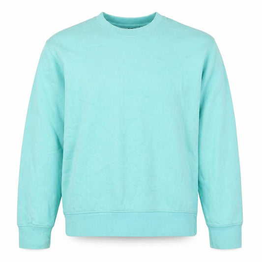 Topman Men's Blue S Pullover Crew Neck Cotton Blend Sweatshirt