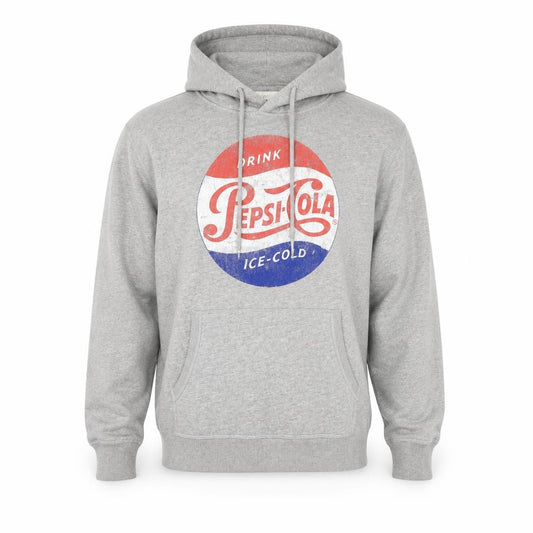H&M L.O.G.G. Men Grey L Pepsi-Cola Graphic Pullover Hoodie
