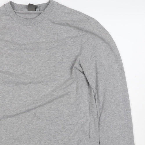 ASOS Men Grey XL Crew Neck Pullover Cotton Blend Sweatshirt