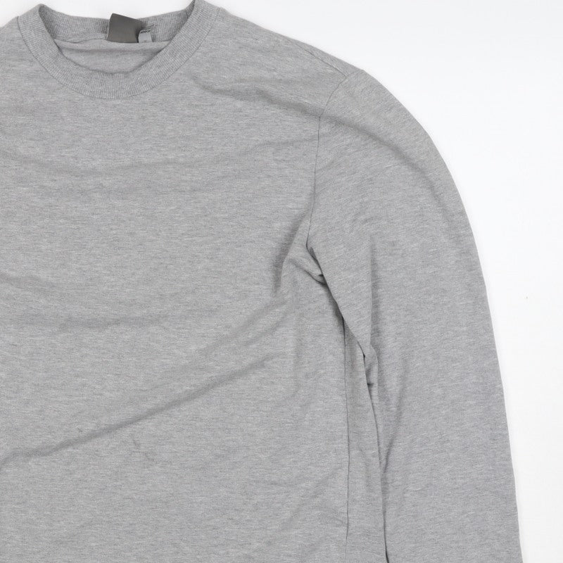 ASOS Men Grey XL Crew Neck Pullover Cotton Blend Sweatshirt