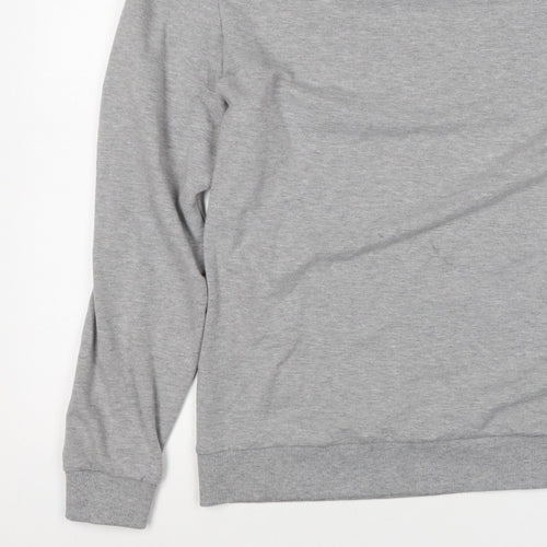 ASOS Men Grey XL Crew Neck Pullover Cotton Blend Sweatshirt