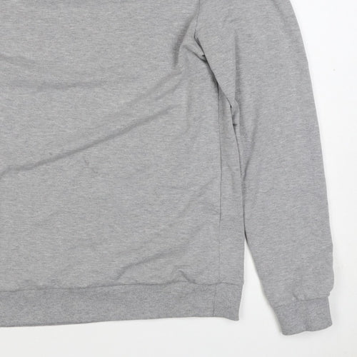 ASOS Men Grey XL Crew Neck Pullover Cotton Blend Sweatshirt