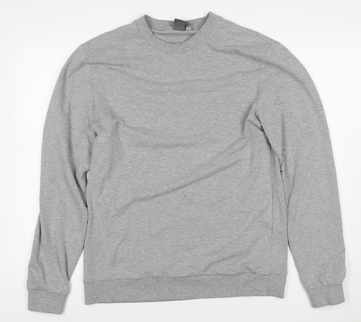 ASOS Men Grey XL Crew Neck Pullover Cotton Blend Sweatshirt