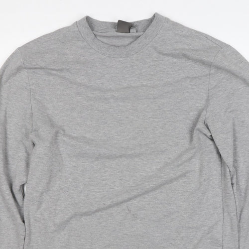 ASOS Men Grey XL Crew Neck Pullover Cotton Blend Sweatshirt