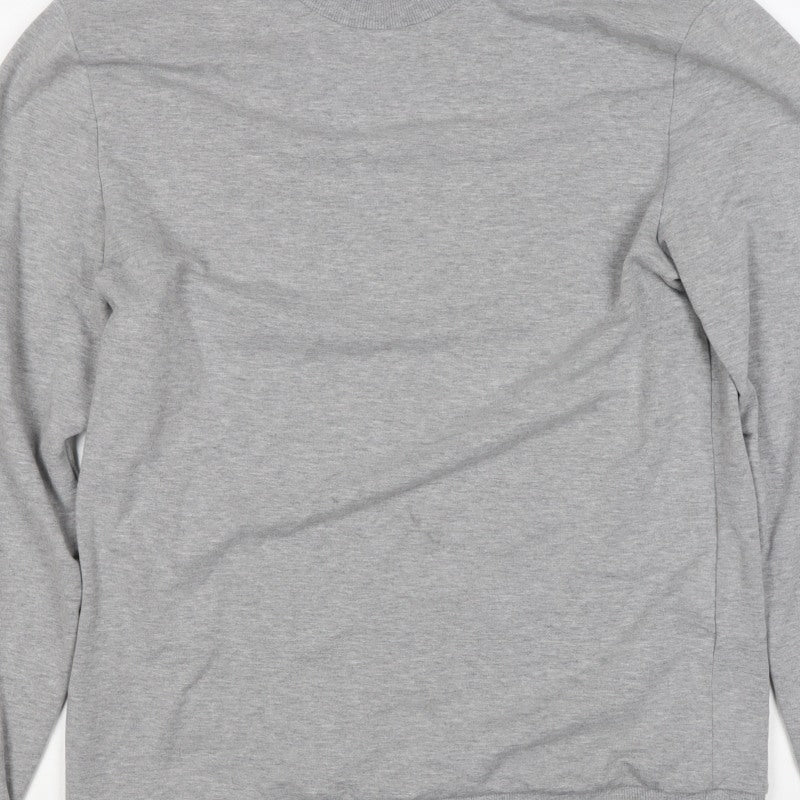 ASOS Men Grey XL Crew Neck Pullover Cotton Blend Sweatshirt