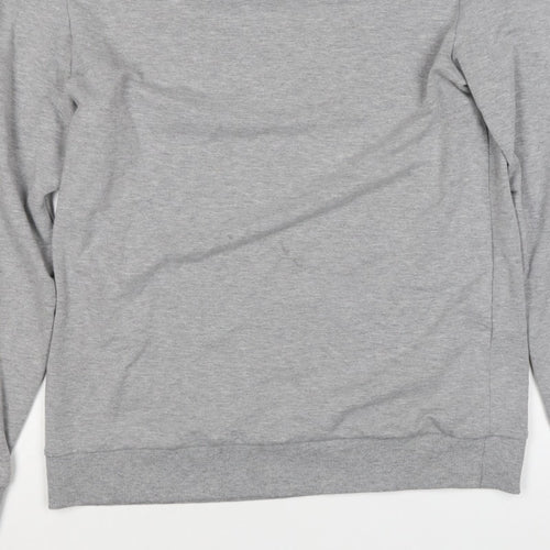 ASOS Men Grey XL Crew Neck Pullover Cotton Blend Sweatshirt