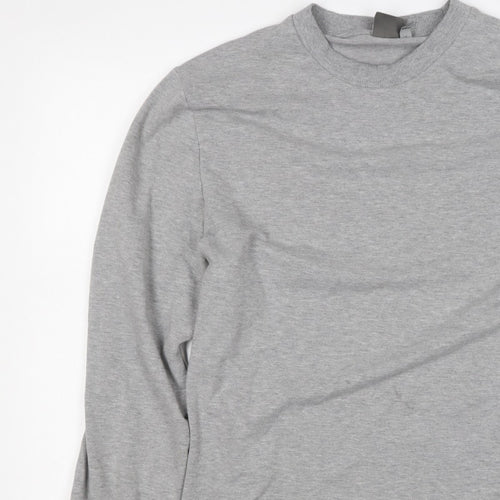 ASOS Men Grey XL Crew Neck Pullover Cotton Blend Sweatshirt