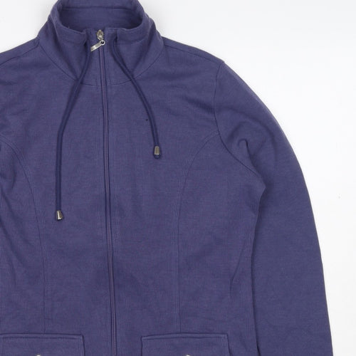 Damart Women’s Purple S Full Zip High Neck Sweatshirt Jacket