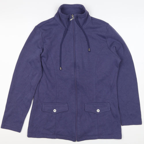Damart Women’s Purple S Full Zip High Neck Sweatshirt Jacket