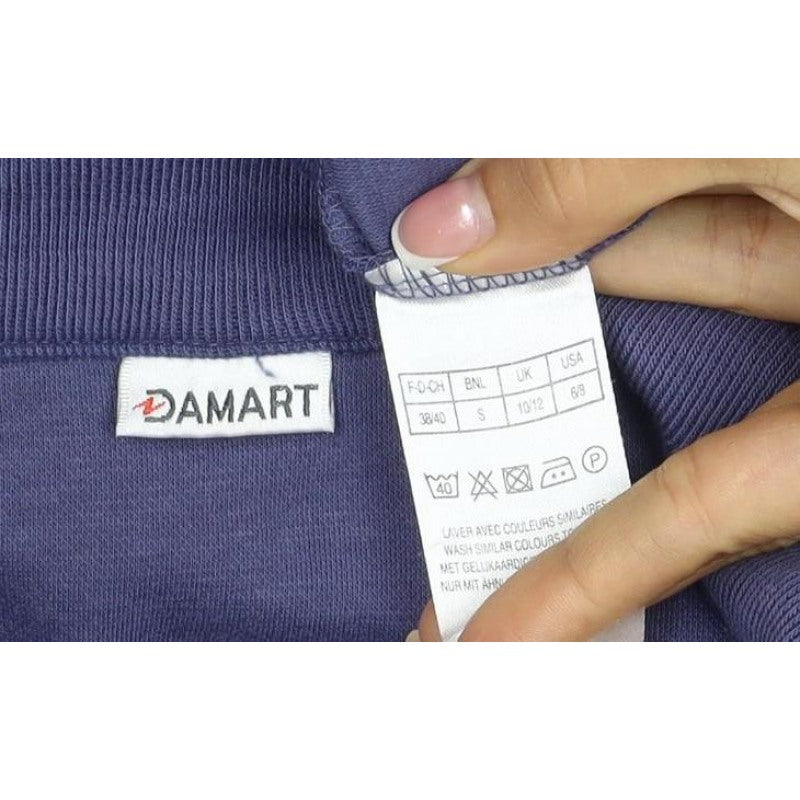Damart Women’s Purple S Full Zip High Neck Sweatshirt Jacket