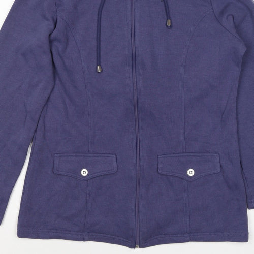 Damart Women’s Purple S Full Zip High Neck Sweatshirt Jacket
