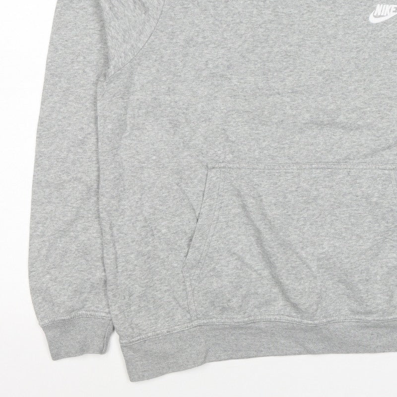 Additional view of Nike Women’s Grey L Logo Crew Neck Pullover Sweatshirt with Pockets