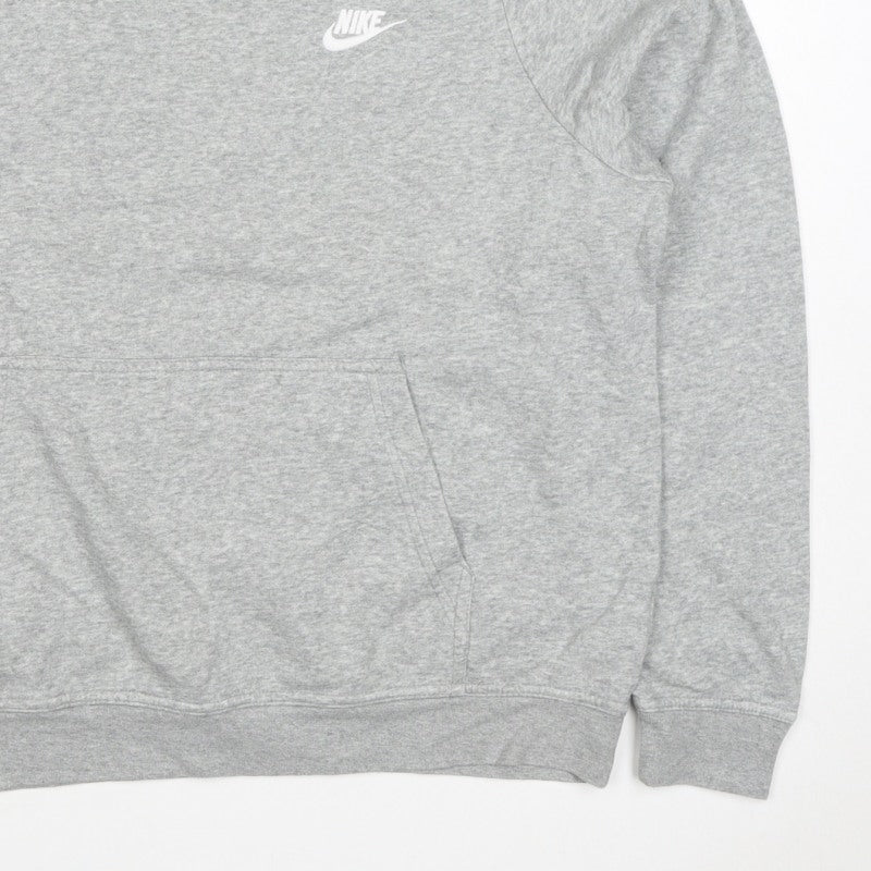 Additional view of Nike Women’s Grey L Logo Crew Neck Pullover Sweatshirt with Pockets