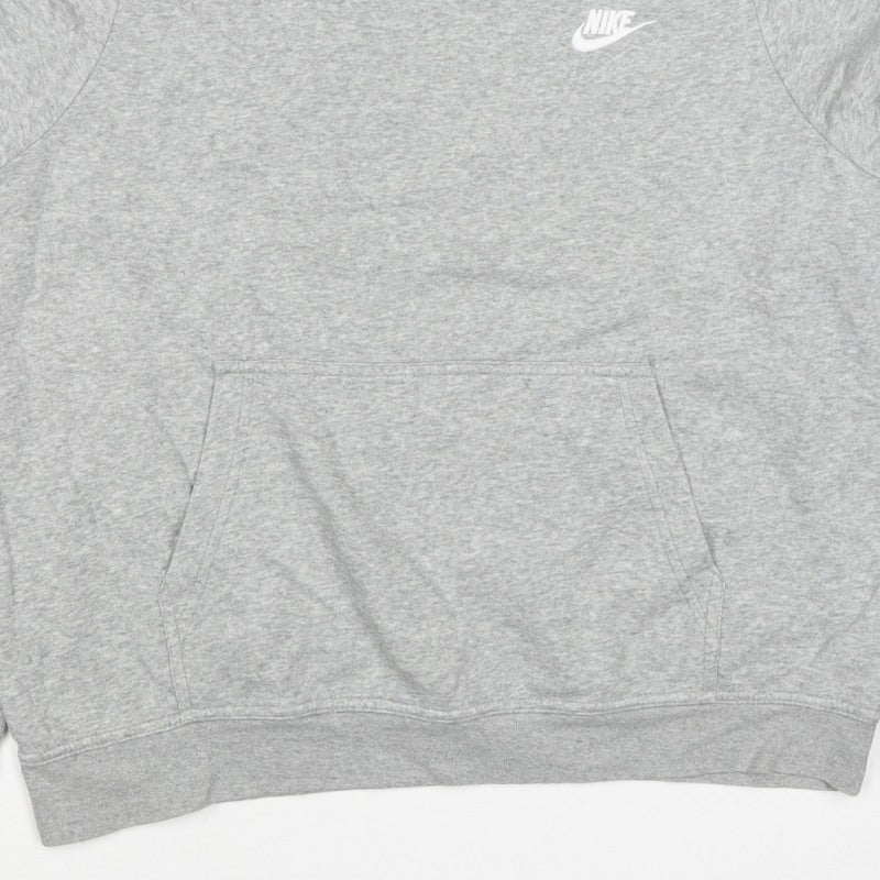 Additional view of Nike Women’s Grey L Logo Crew Neck Pullover Sweatshirt with Pockets