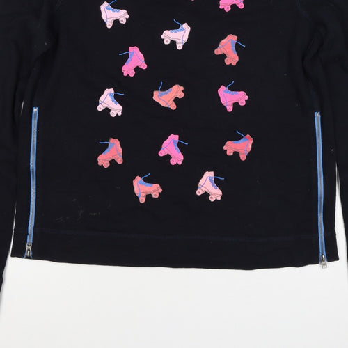 Hollister Women’s Black L Roller Skate Graphic Raglan Sweatshirt