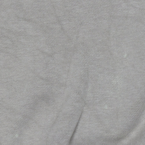 Adidas Women Beige XL Pullover Fleece Logo Crew Neck Sweatshirt