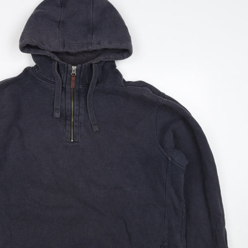 Boston Crew Men’s Black XL 1/4 Zip Pullover Hoodie Pockets